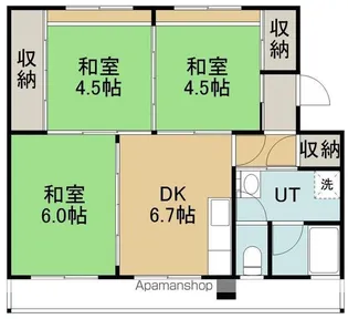 ユートピア川原2号棟【4階】の間取り